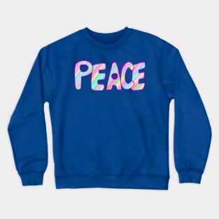 Pastel Rainbow Peace Crewneck Sweatshirt